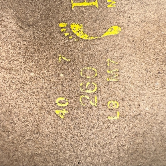 Birkenstock papillio metallic Line Pattern silver 260 sandals Women’s Sz 9 - Picture 11 of 12